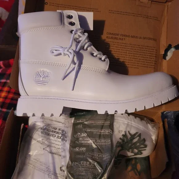 Timberland | Shoes | Mens Charm White Timberlands | Poshmark